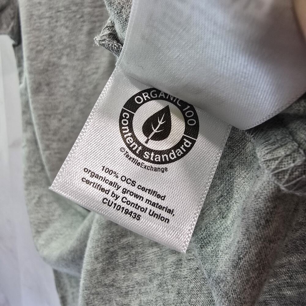 Everlane T Shirt Womens Gray Crewneck Box Cut Tee Organic Cotton Pocket Short - Picture 9 of 10